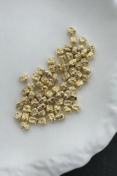 Квадратні "М'яте золото" 7*5мм. Колір лиомнне золоте. RNLG-01 фото